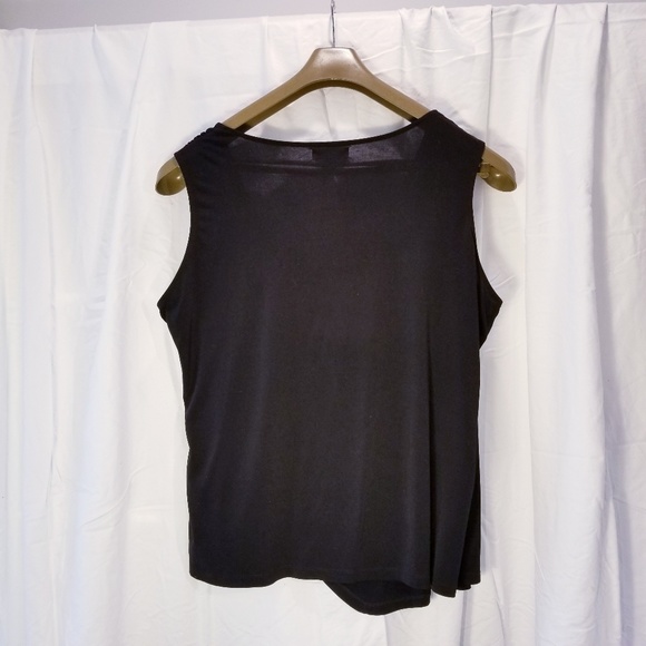 Calvin Klein Assymetric Semi Wrap top w/Gold Clip - Picture 6 of 8